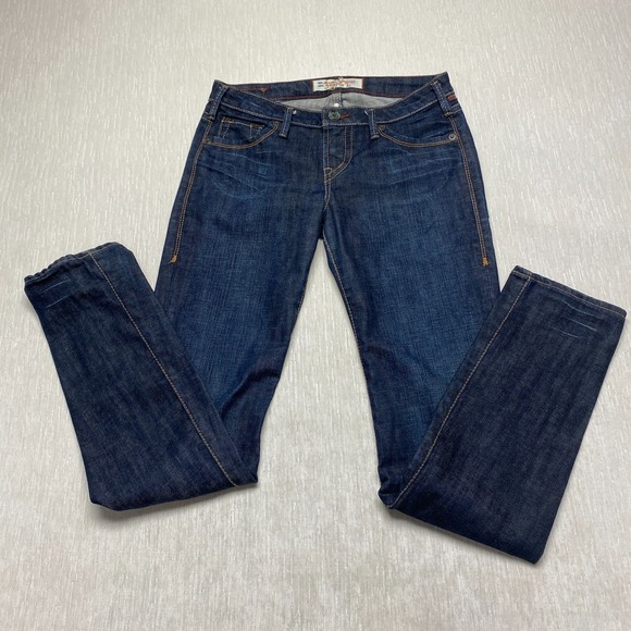 1921 Denim - Western Glove Works 1921 Straight Jeans Women 29x32 Blue Cotton Stretch Low Rise